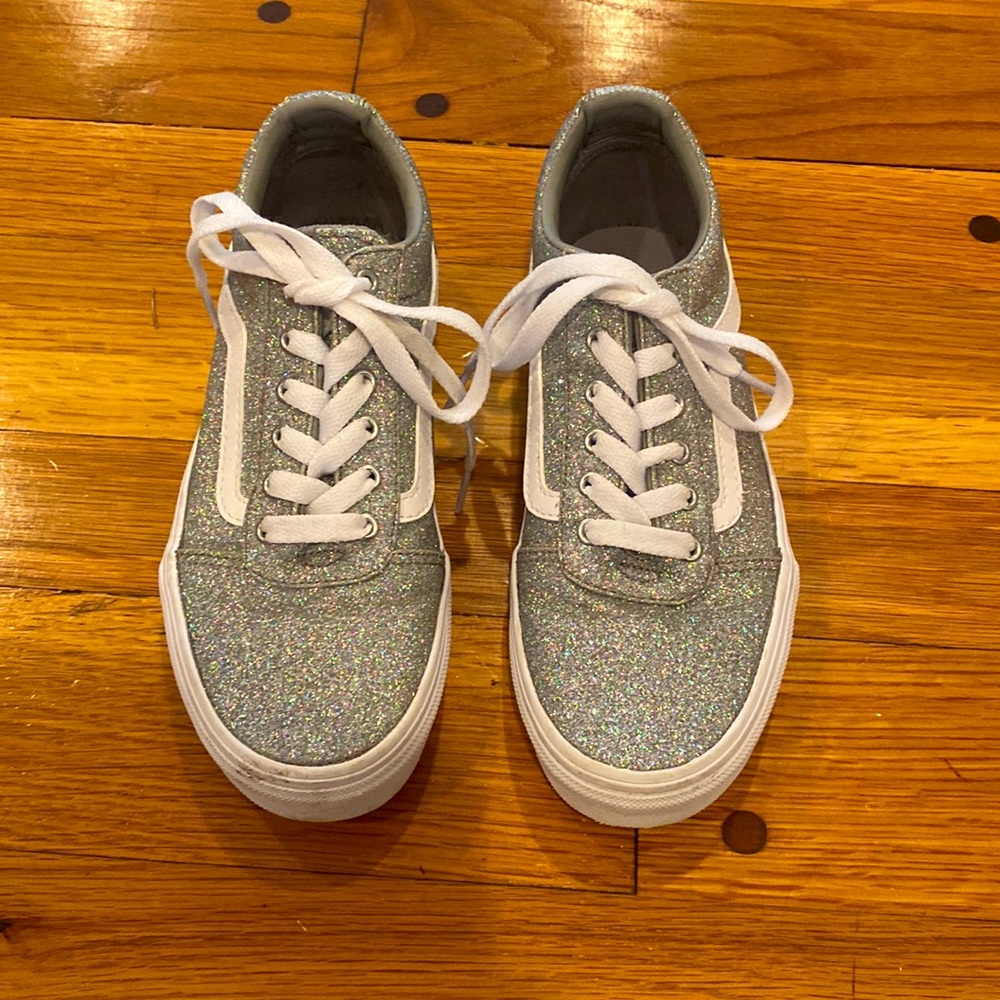 Silver Vans sneakers like new